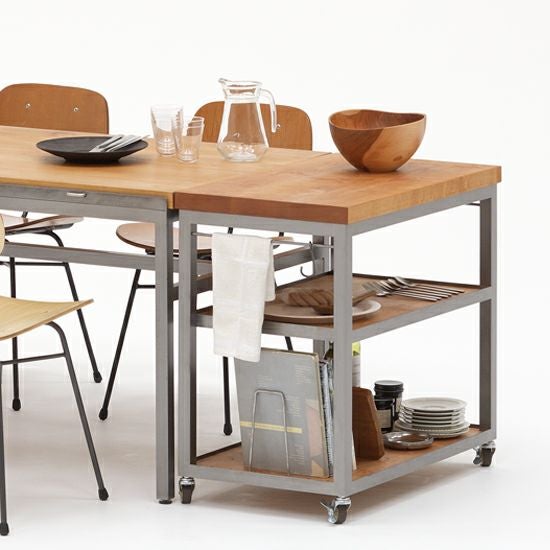 【引取り値引有】graf ワークテーブル　ガラス天板付　ダイニング　作業台　店舗 Work Table［ワークテーブル］｜ダイニングテーブル・多目的テーブル