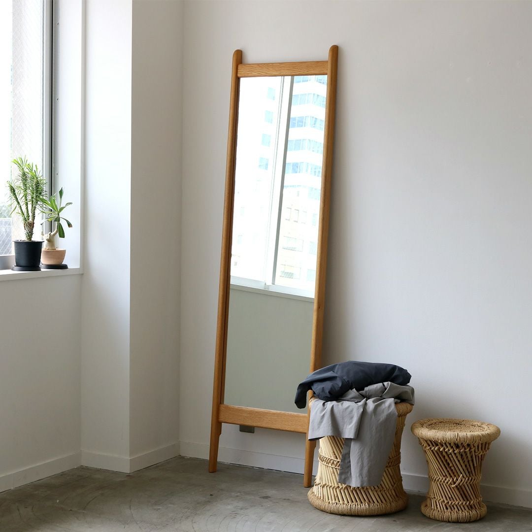 北の住まい設計社　スタンドミラー スタンダード ミラー W68cm D2.5cm H161cm -北の住まい設計社