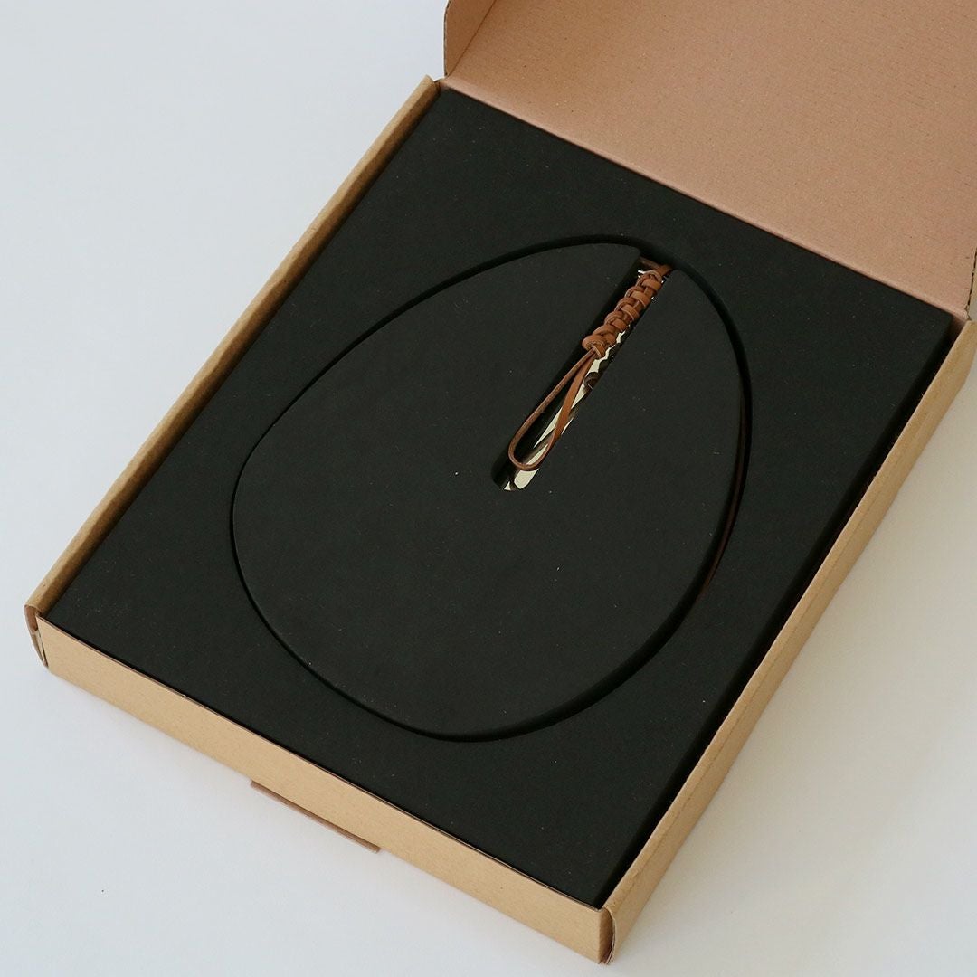 Woven Pebble Mirror 26（Chestnut）｜ウォールミラー・鏡｜KAMARO'AN