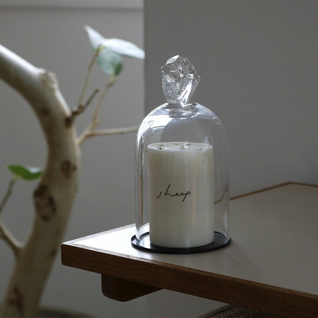 SOY CANDLE｜ソイキャンドル・ガラスドーム｜sheep［シープ］- graf