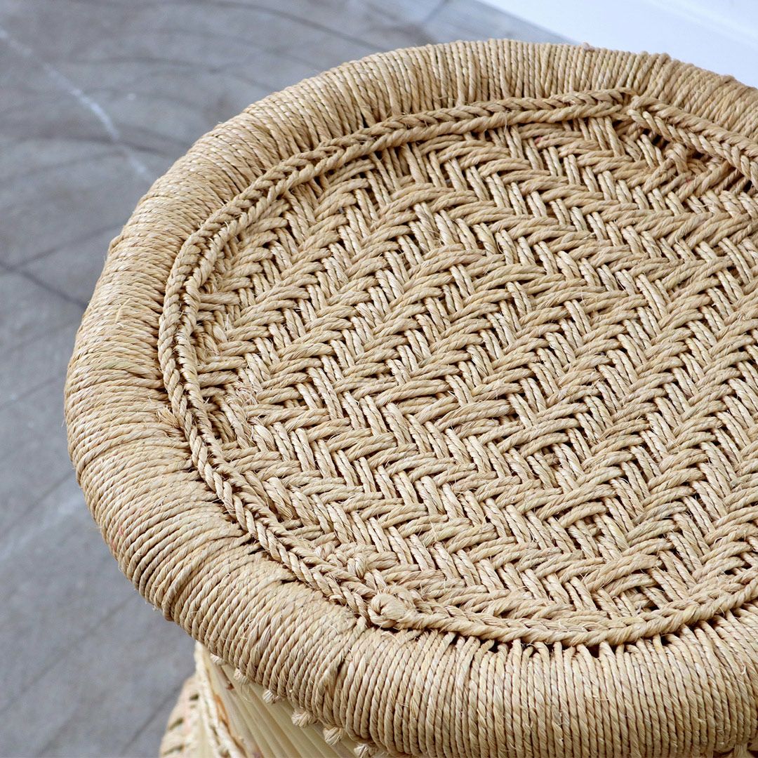 インド　スツール　椅子　2個セット　天然素材　グランピエ　カゴ　India 葛 REED STOOL ［リードスツール］2個セット｜椅子｜WOL - graf