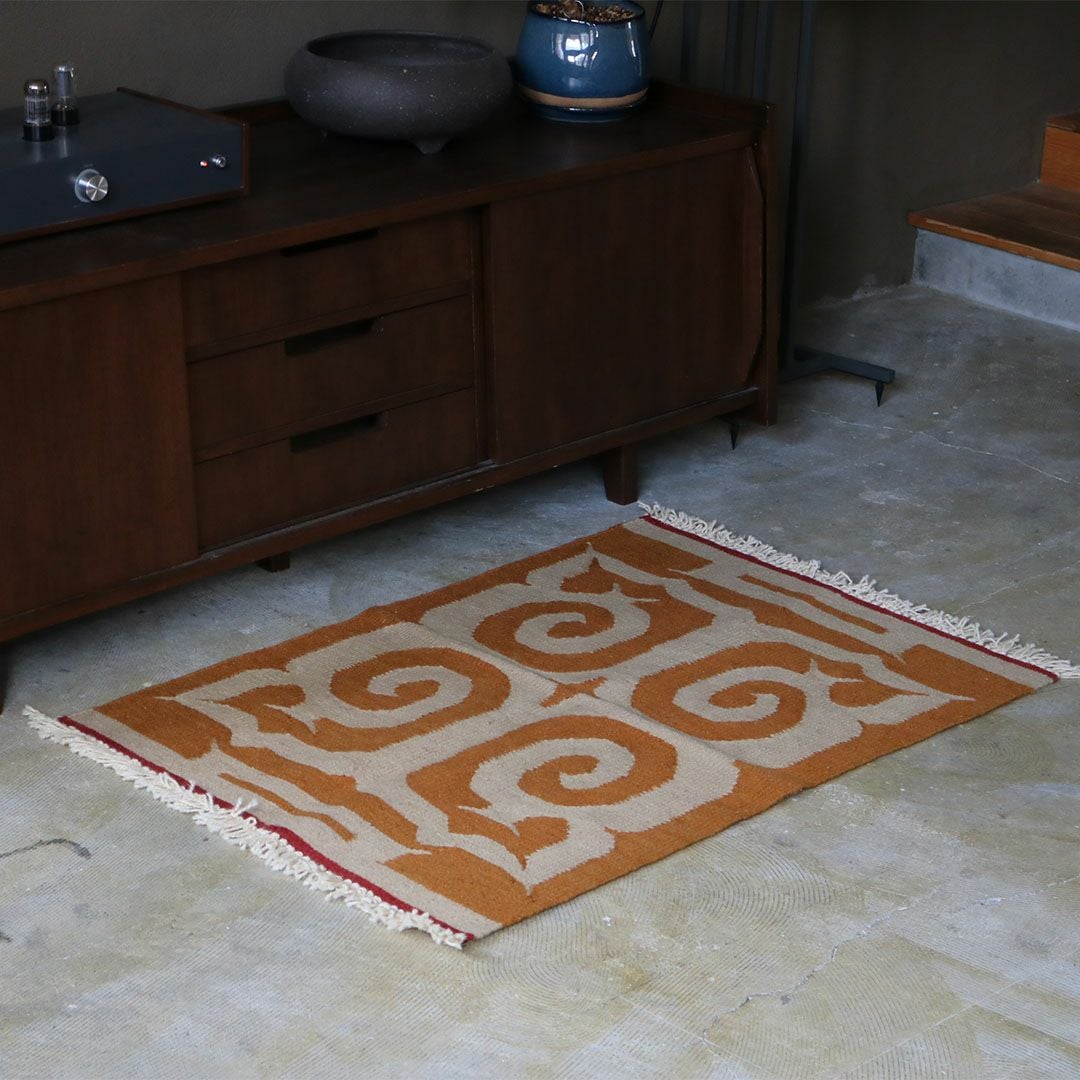 KILIM RUG［キリムラグ］No,19737｜マット・織物（yellow）｜MURASAKI