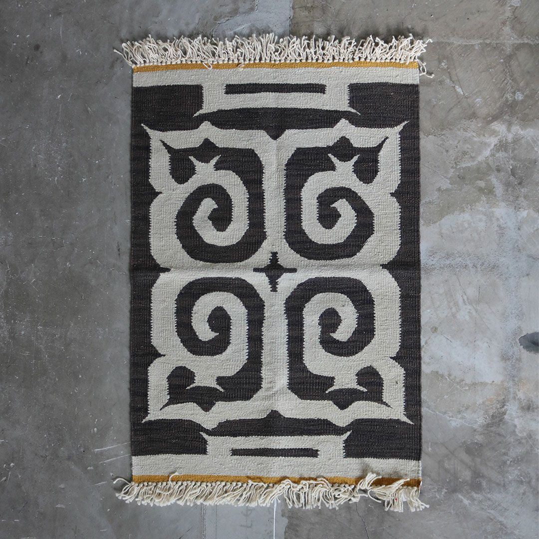 KILIM RUG［キリムラグ］ No,19739｜マット・織物（black