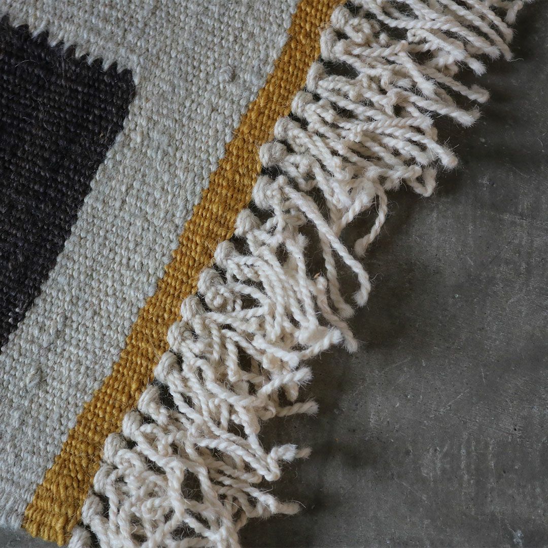 KILIM RUG［キリムラグ］ No,19739｜マット・織物（black