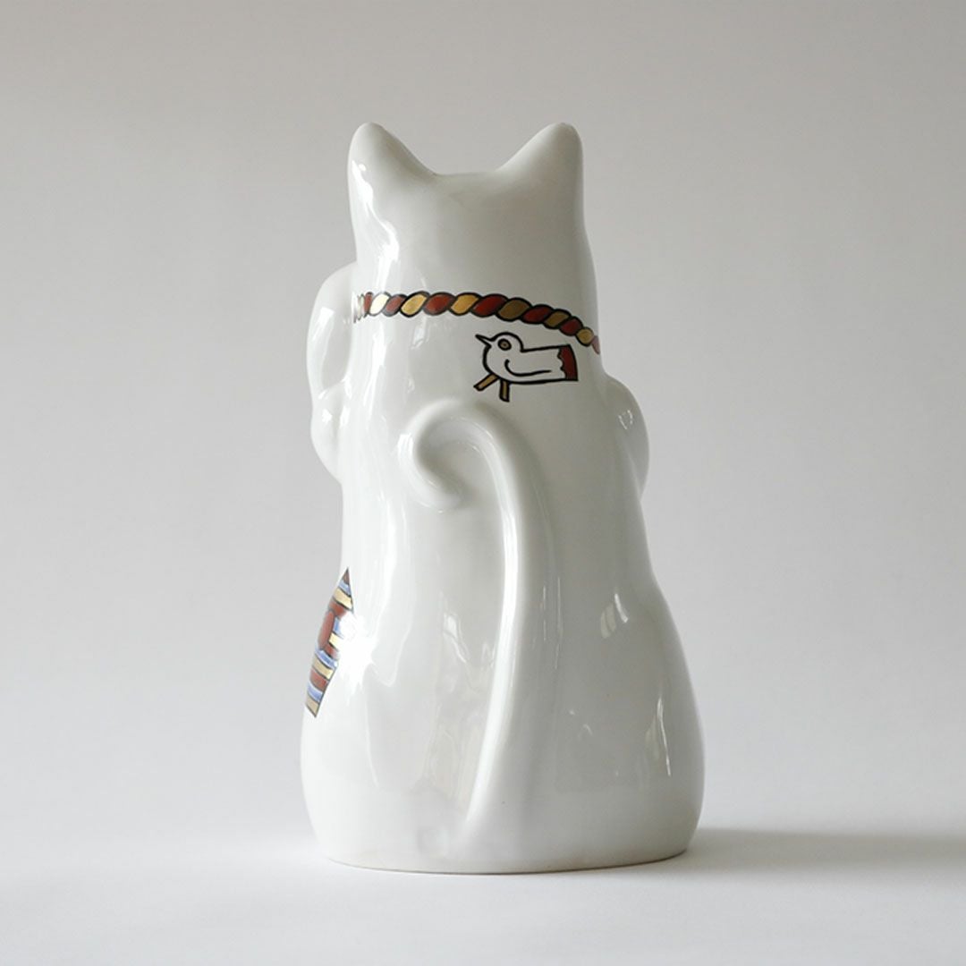 仁清 招き福ねこ （大） 玩具紋｜招き猫・オブジェ｜京都徳力版画館