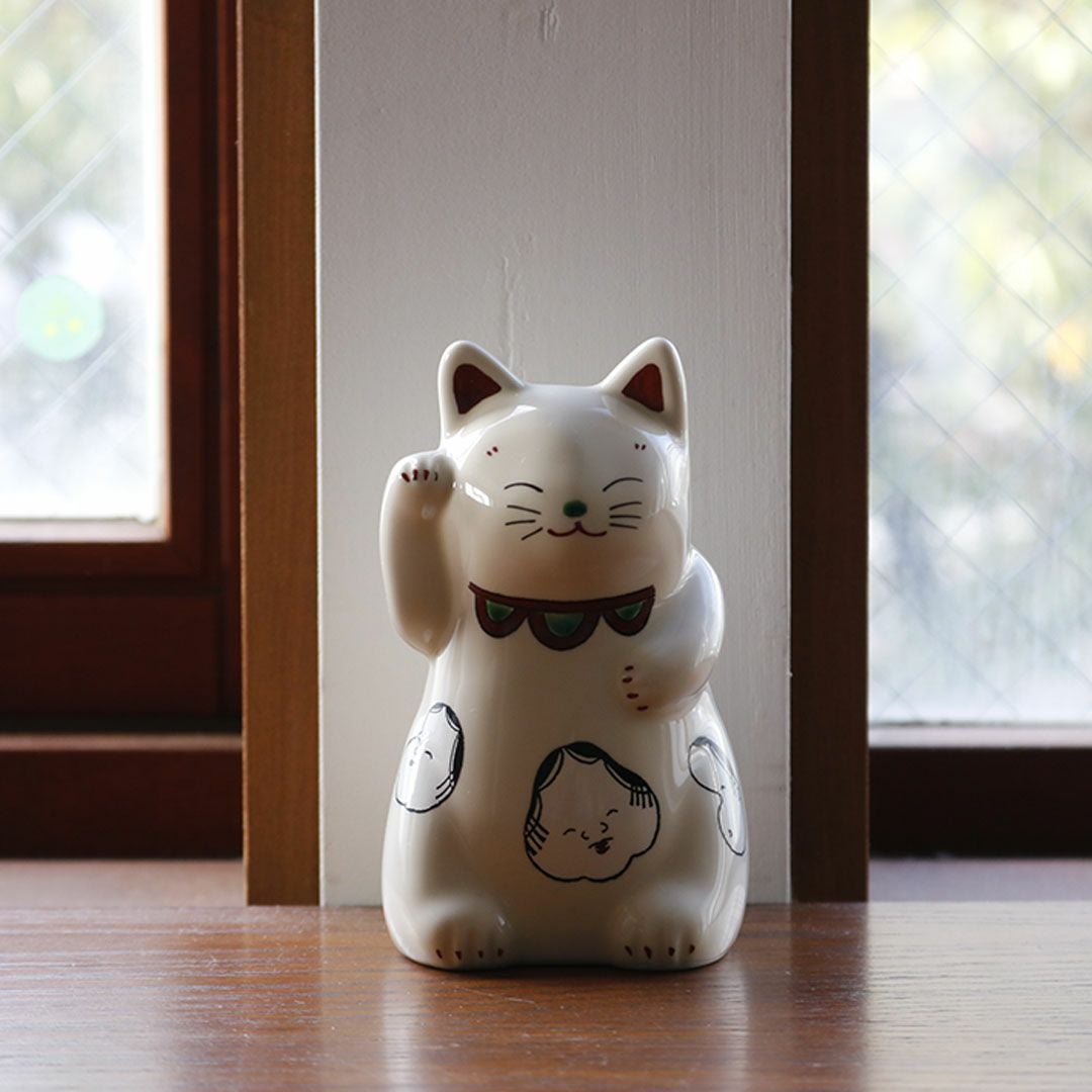 仁清 招き福ねこ （小）鈴・おた福・金太郎｜招き猫・オブジェ｜京都