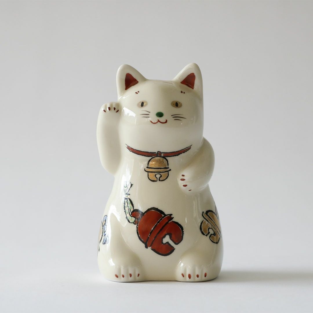 仁清 招き福ねこ （小）鈴・おた福・金太郎｜招き猫・オブジェ｜京都