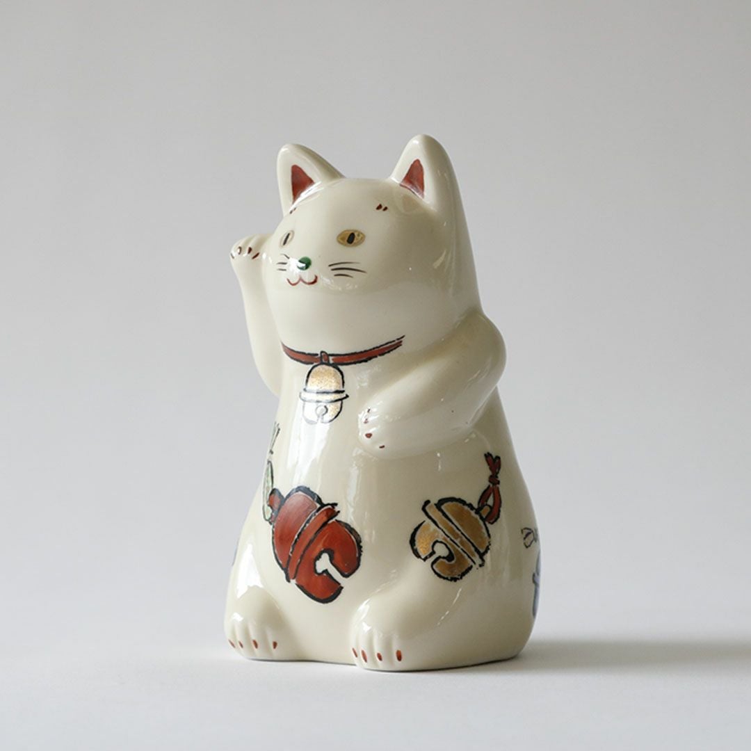 仁清 招き福ねこ （小）鈴・おた福・金太郎｜招き猫・オブジェ｜京都